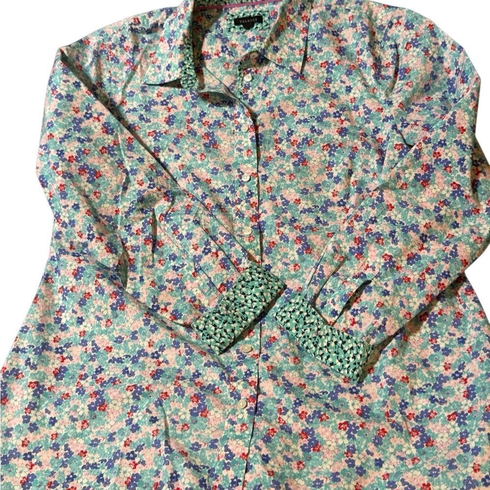 Talbots Multicolor Floral Button-Up Shirt M